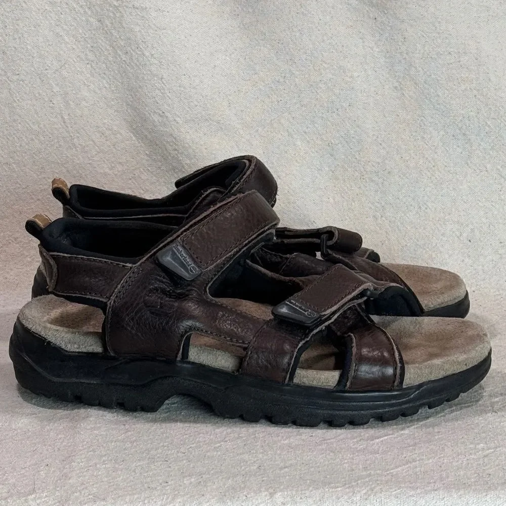 Timberland Sandal Open Toe Hook and Loop Leather Mens Size 10M
